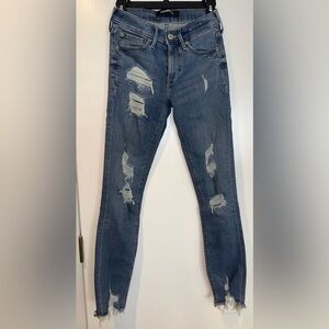 Express Blue Skinny Jeans Classic Denim